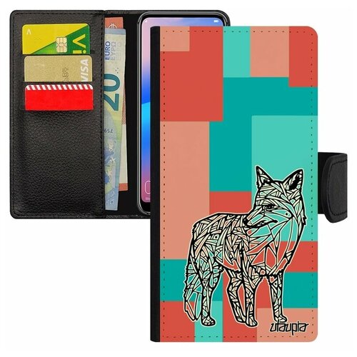 фото Чехол книжка на мобильный galaxy s7 edge, "лиса" зверь лис utaupia