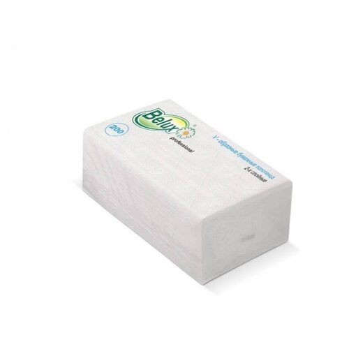 Полотенца бумажные для держателя 2-слойные Belux, листовые V(ZZ)-сложения, 20 пачек 200 листов