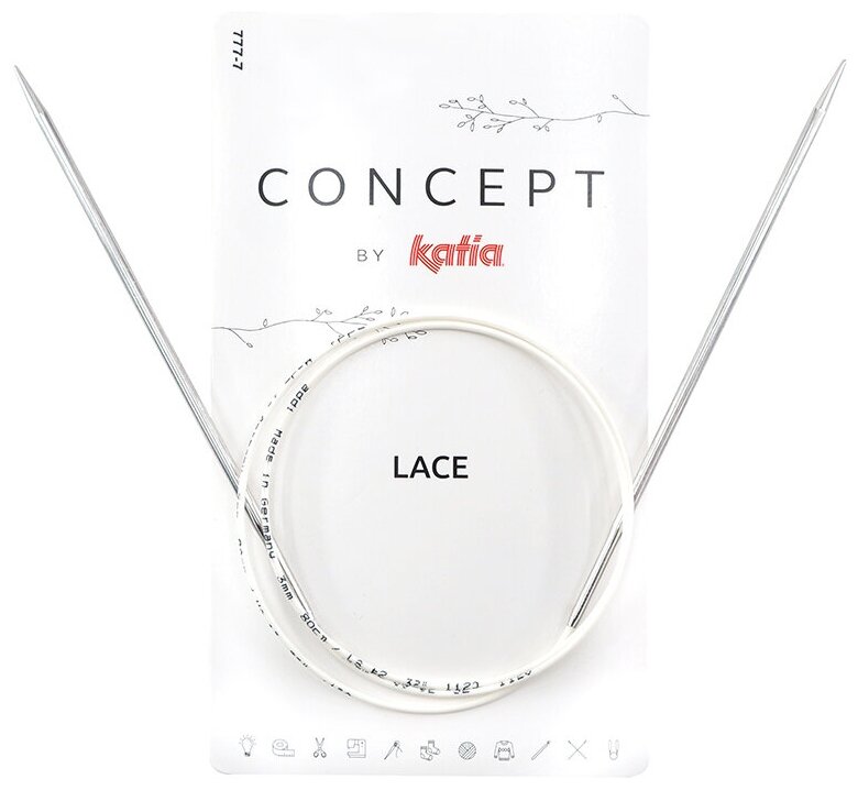 Спицы круговые супергладкие CONCEPT BY KATIA Lace N4,5, 50 см