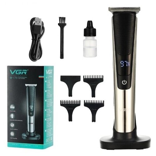 Профессиональная машинка-триммер для стрижки волос с 3-насадками VGR V-178 2100₽