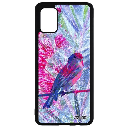 фото Стильный чехол на смартфон // samsung galaxy a51 // "воробей" воробушек птичка, utaupia, фуксия