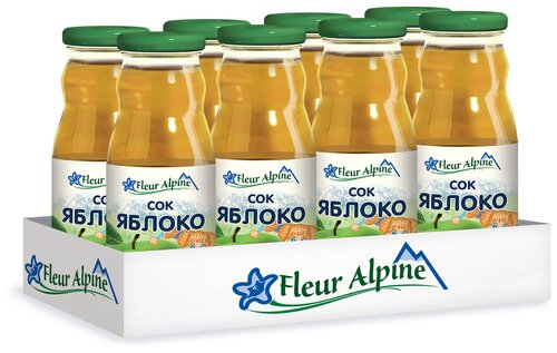 Сок Fleur Alpine Яблочный, c 4 месяцев, 0.2 л, 8 шт. в уп.