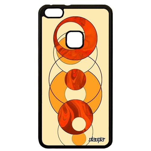 фото Дизайнерский чехол для телефона // huawei p10 lite // "круги" кольца узор, utaupia, оранжевый