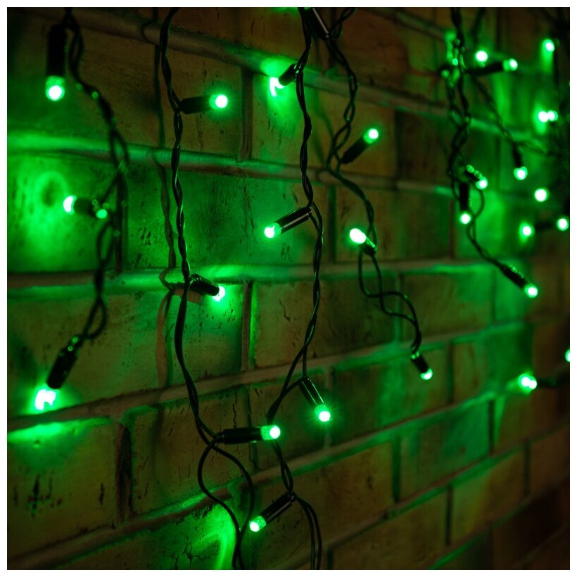 Гирлянда Neon-Night Айсикл 2.4x0.6m 88 LED Green 255-044