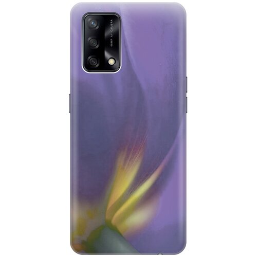 фото Силиконовый чехол на oppo a74 / оппо а74 с принтом "фиолетовая фиалка gosso