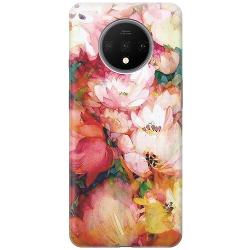 фото Gosso ультратонкий силиконовый чехол-накладка для oneplus 7t с принтом "яркие цветы"