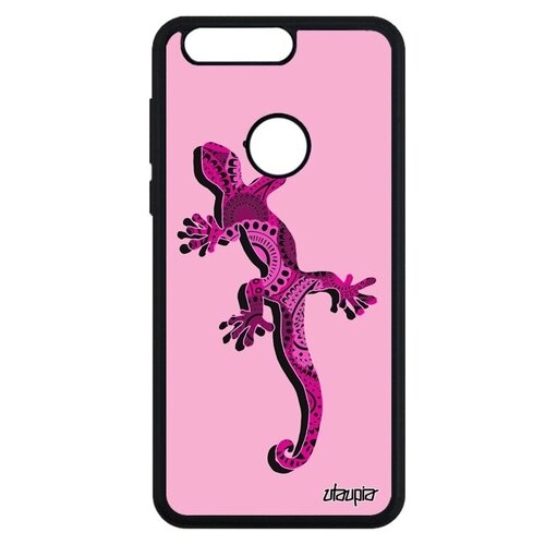 фото Противоударный чехол для мобильного // honor 8 // "саламандра" змей огненная, utaupia, розовый