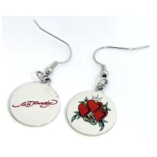 Серьги с подвесками Ed Hardy белый-красный 1530₽
