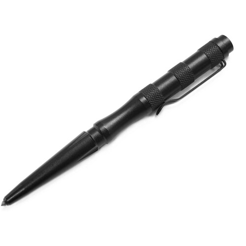 Ручка тактическая черная Tenvellon / Ручка туристическая