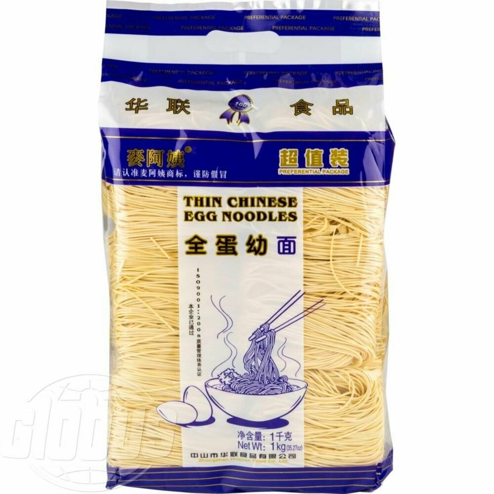 Макаронные изделия Thin Chinese Egg Noodles Mai A Yi, 1 кг