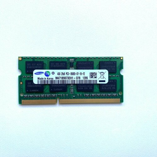 Оперативная память Samsung 4 ГБ DDR3 1066 МГц SODIMM CL7 M471B5273BH1-CF8 оперативная память samsung 4 гб ddr3 1066 мгц dimm m393b5173eh1 cf8