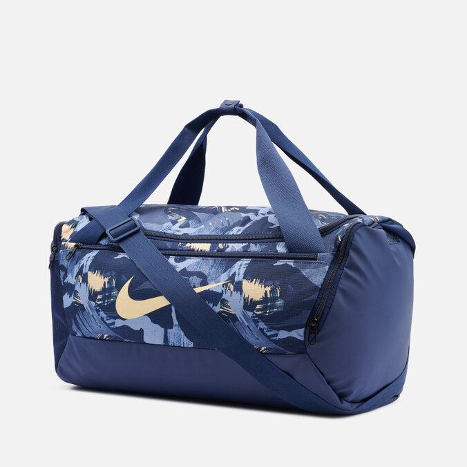 Дорожная сумка Nike Brasilia Printed Duffel Small синий, Размер ONE SIZE - фотография № 2