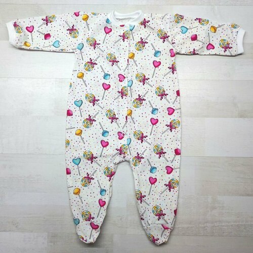 фото Комбинезон mamkin, размер 74, белый, розовый