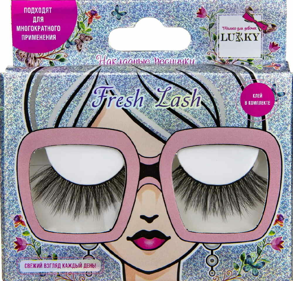 LUKKY Fresh Lash, реснички накладные, OPEN EYES, клей в комплекте