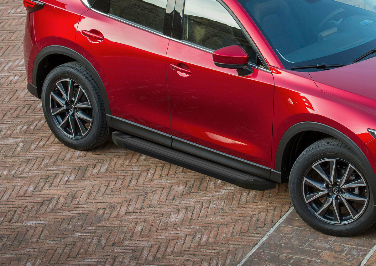 Пороги на автомобиль "Black" Rival для Mazda CX-5 II 2017-н. в, 173 см, 2 шт, алюминий, F173ALB.3802.1 — фото 2