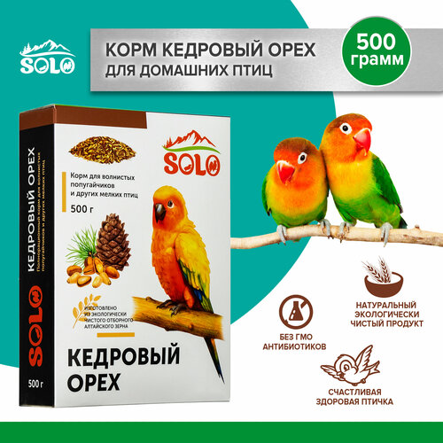 Корм для попугаев 500 гр кедровый орех / Solo