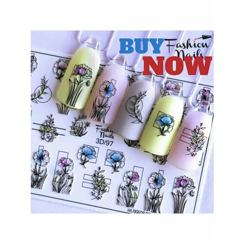 Декор для маникюра ! ногти! черный