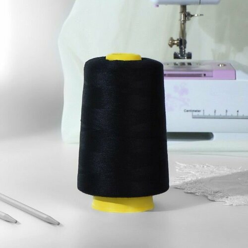 Нитки 502 5000 ярд цвет чёрный 583₽