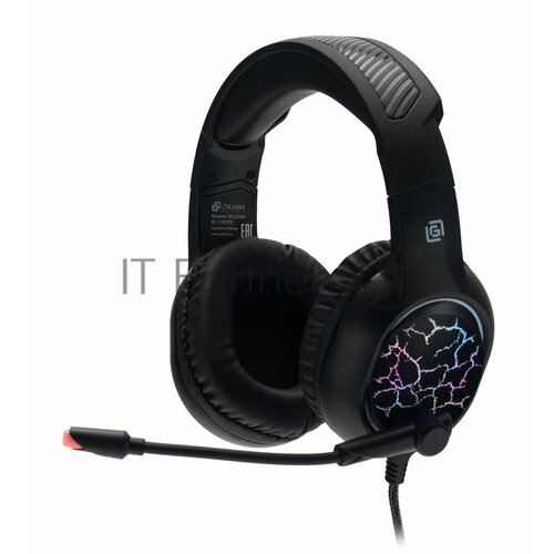 Наушники с микрофоном Oklick HS-L930G SNORTER черный/синий 2м мониторные USB оголовье (HS-L930G) синий, черный