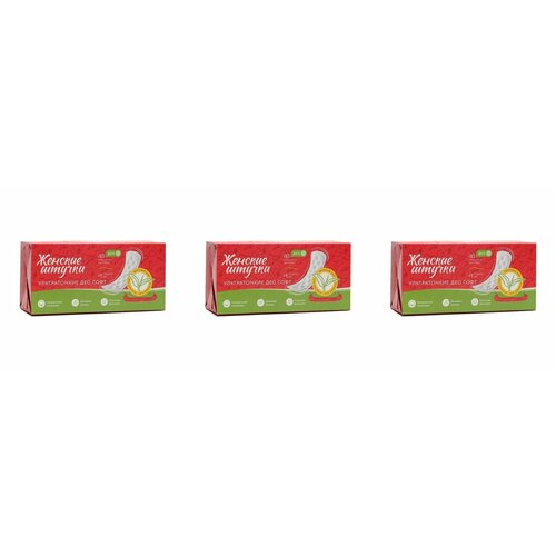 Женские штучки Прокладки ежедневные ультратонкие део софт Зеленый чай, 40 шт, 3 шт. ежедневные прокладки женские штучки ультратонкие софт 60 шт