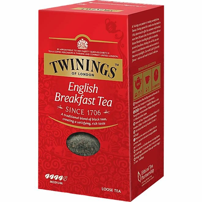 Чай черный Twinings "English Breakfast Tea" листовой, 200 г