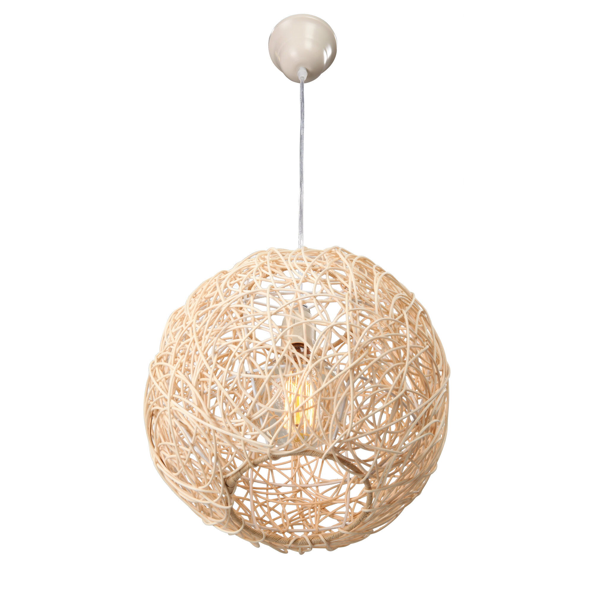 Подвесной светильник Sfera, 1xE27x60 Вт, цвет бежевый Vitaluce - фото №3