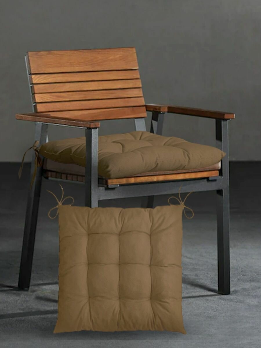 Classmark Подушка на стул с завязками сидушка квадратная 40х40 см 3 шт