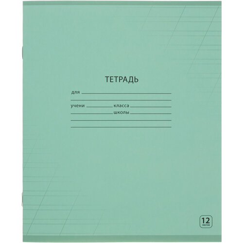 Тетрадь школьная А5,12л косая линия, Выбор есть, Зеленый