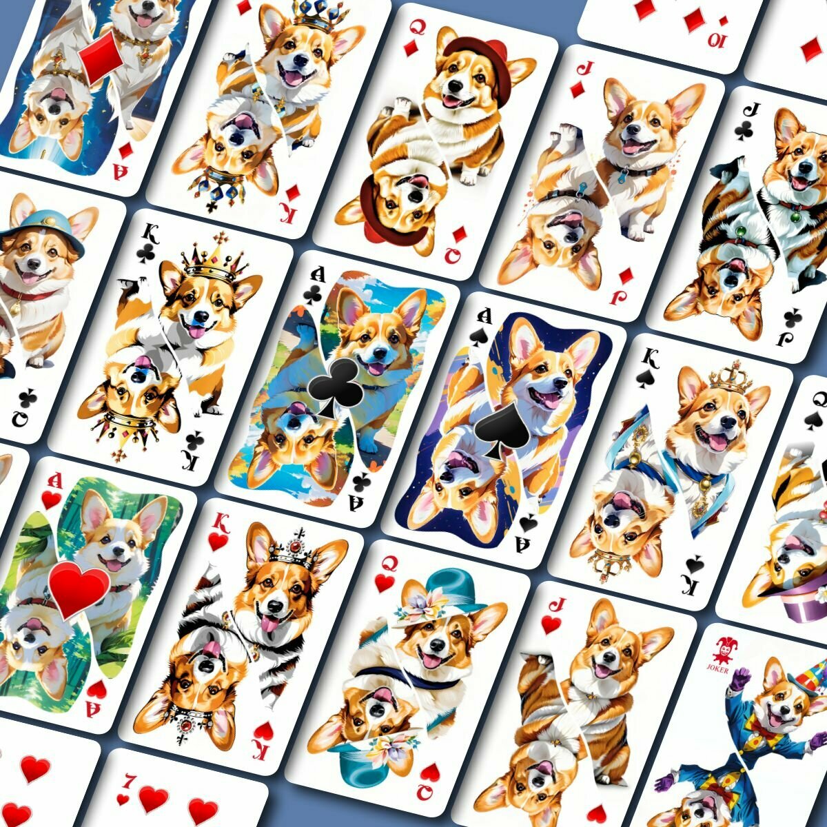 Карты игральные Корги, 54 штуки — фото 1