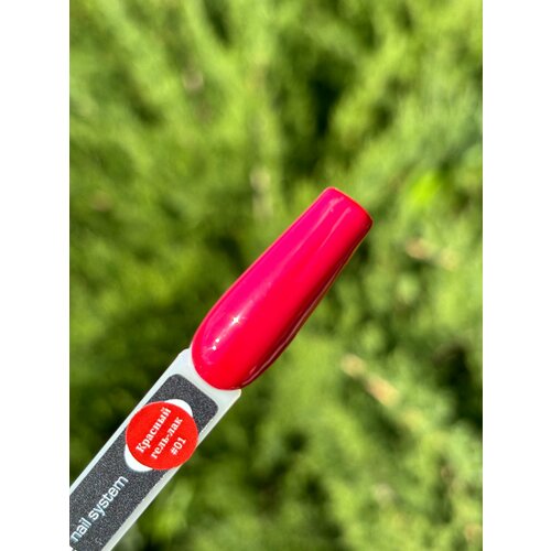 Гель-лак для ногтей QRB 01, красный, 10мл