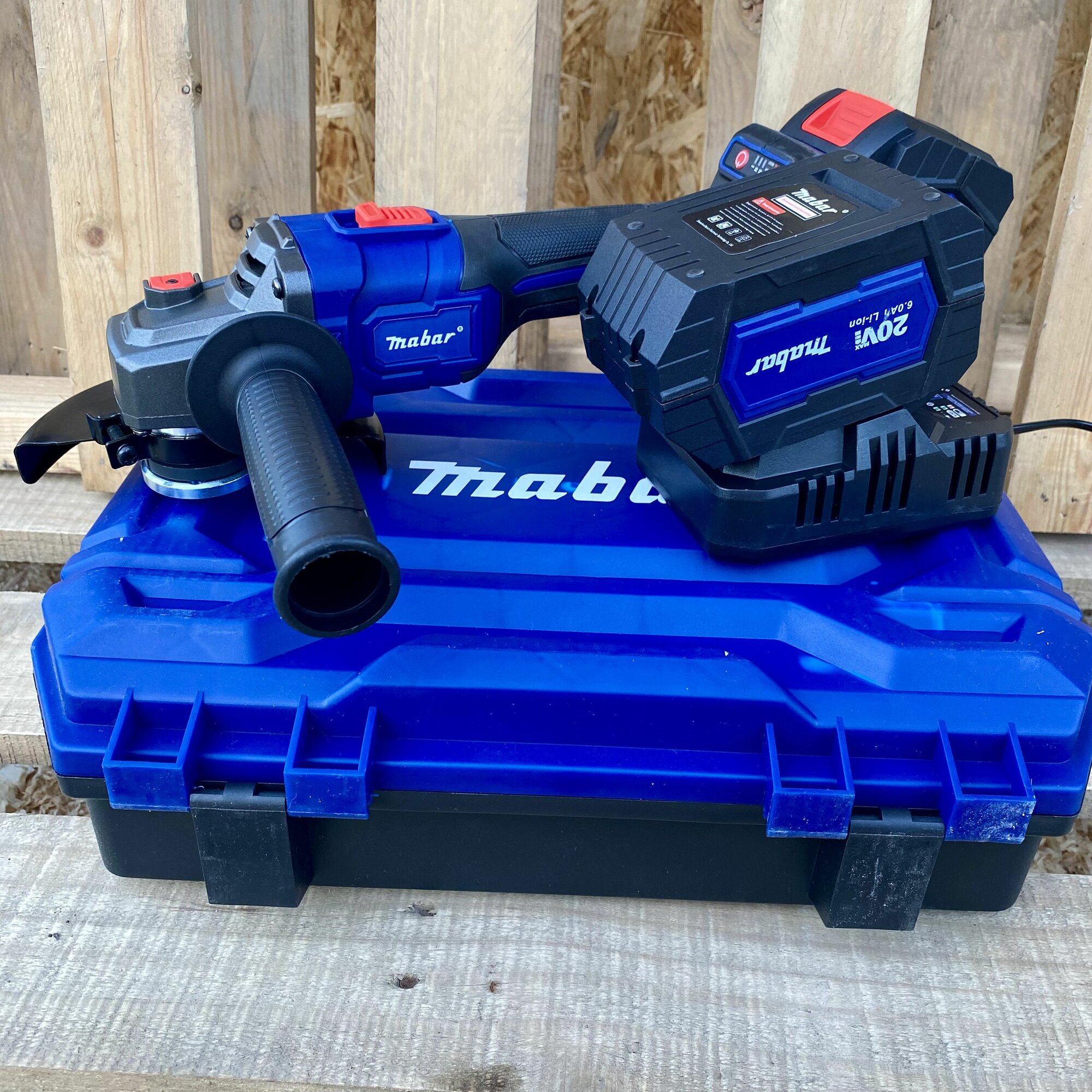 фото Болгарка Mabar S125 20v бесщеточная с литиево-ионным аккумулятором / 125мм с регулировкой оборотов / Многофункциональная