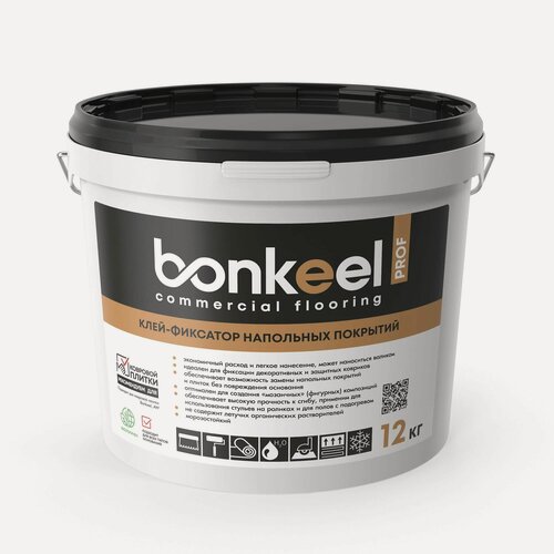 Изображение товара Клей-фиксатор Bonkeel Prof для напольных покрытий, 12 кг, акриловая основа