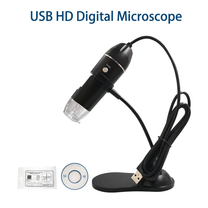 Портативный металлический микроскоп Lefavor 500X-1500X, Metal bracket 2, 1600X