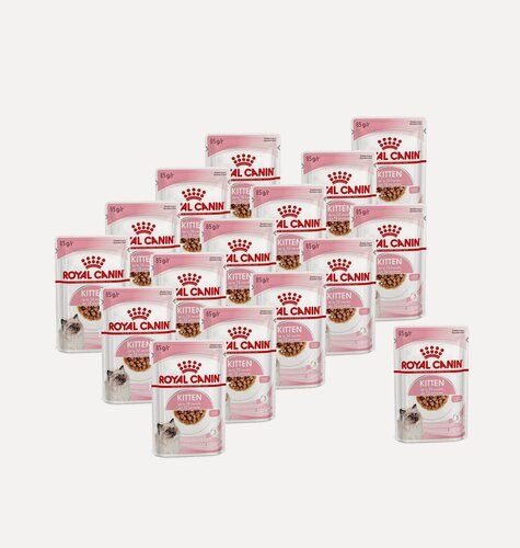 Изображение товара Royal Canin Kitten влажный корм котят до 12 месяцев кусочки в желе, в паучах - 85 г х 16 шт.