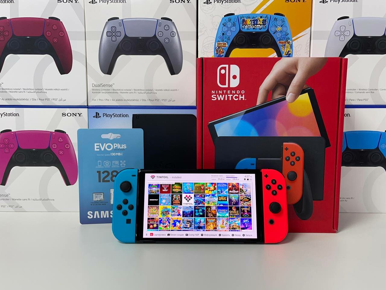 Nintendo Switch Oled Neon 64+128gb Raspberry pi 2024 50топ игр — фото 1