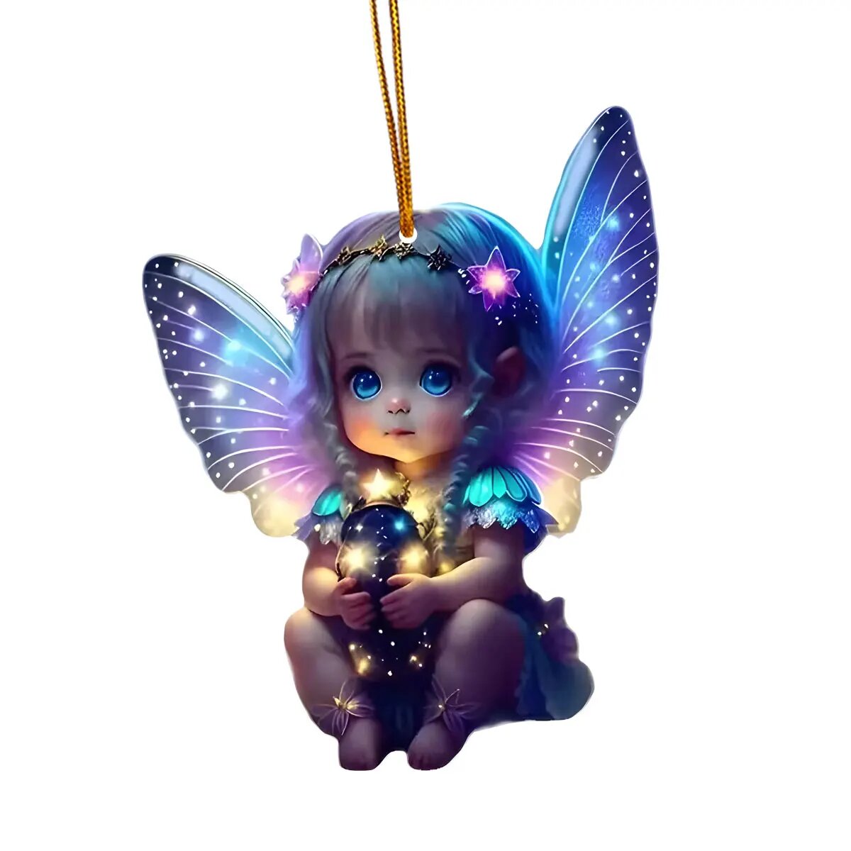 Автомобильный кулон  милый кот  собака  маленький ангел  подвесные украшения  2D мини зеркало заднего вида  подвесное украшение  игрушки  авто аксессуары для интерьера Little angel