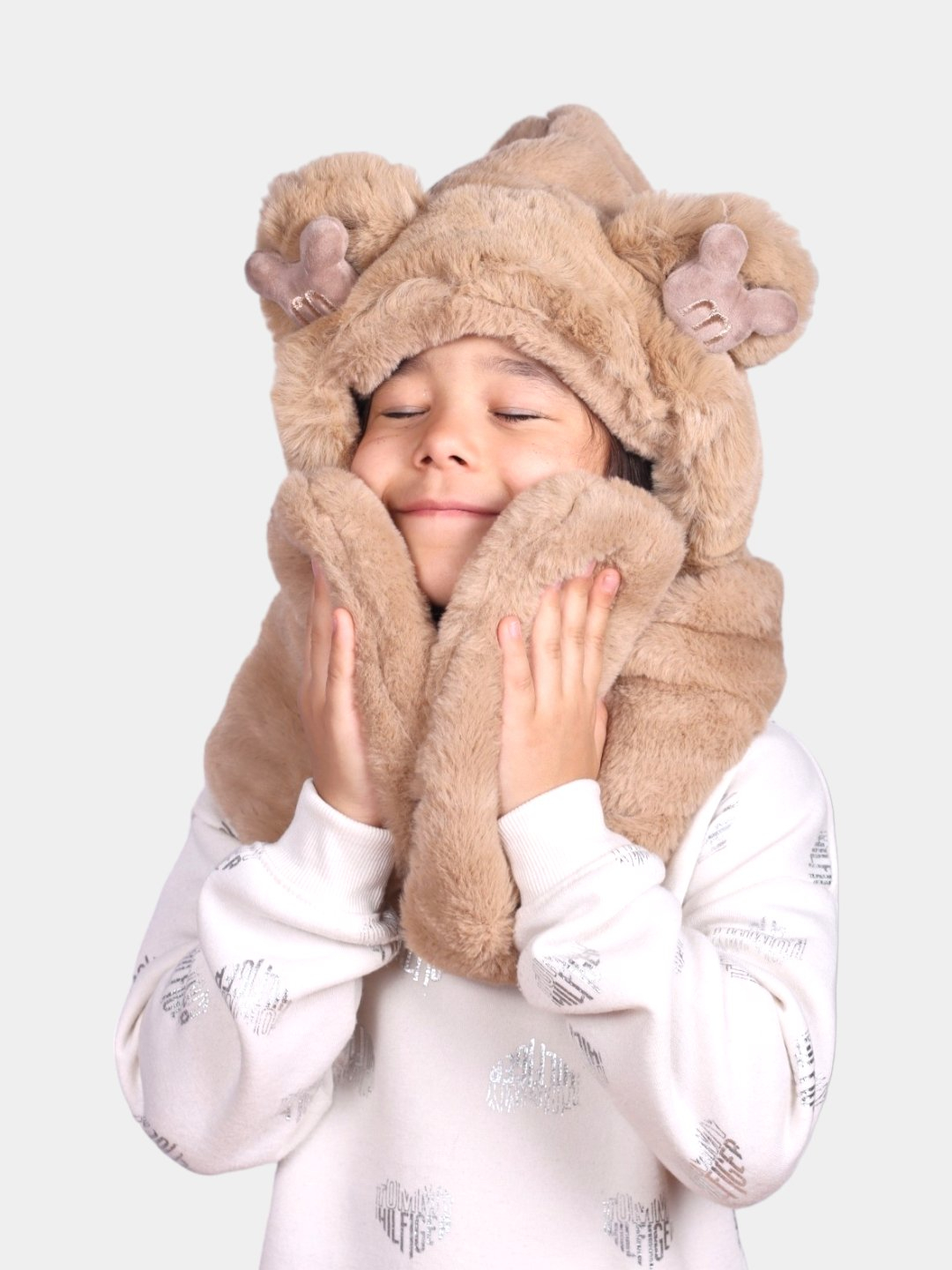 Шапка для детей, размер 3-10 лет, коричневый
