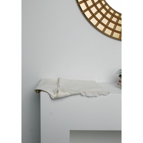 Полотенце бамбуковое тонкое, Pavia Home, Mirella, 70x140 см, молочное, хлопковое