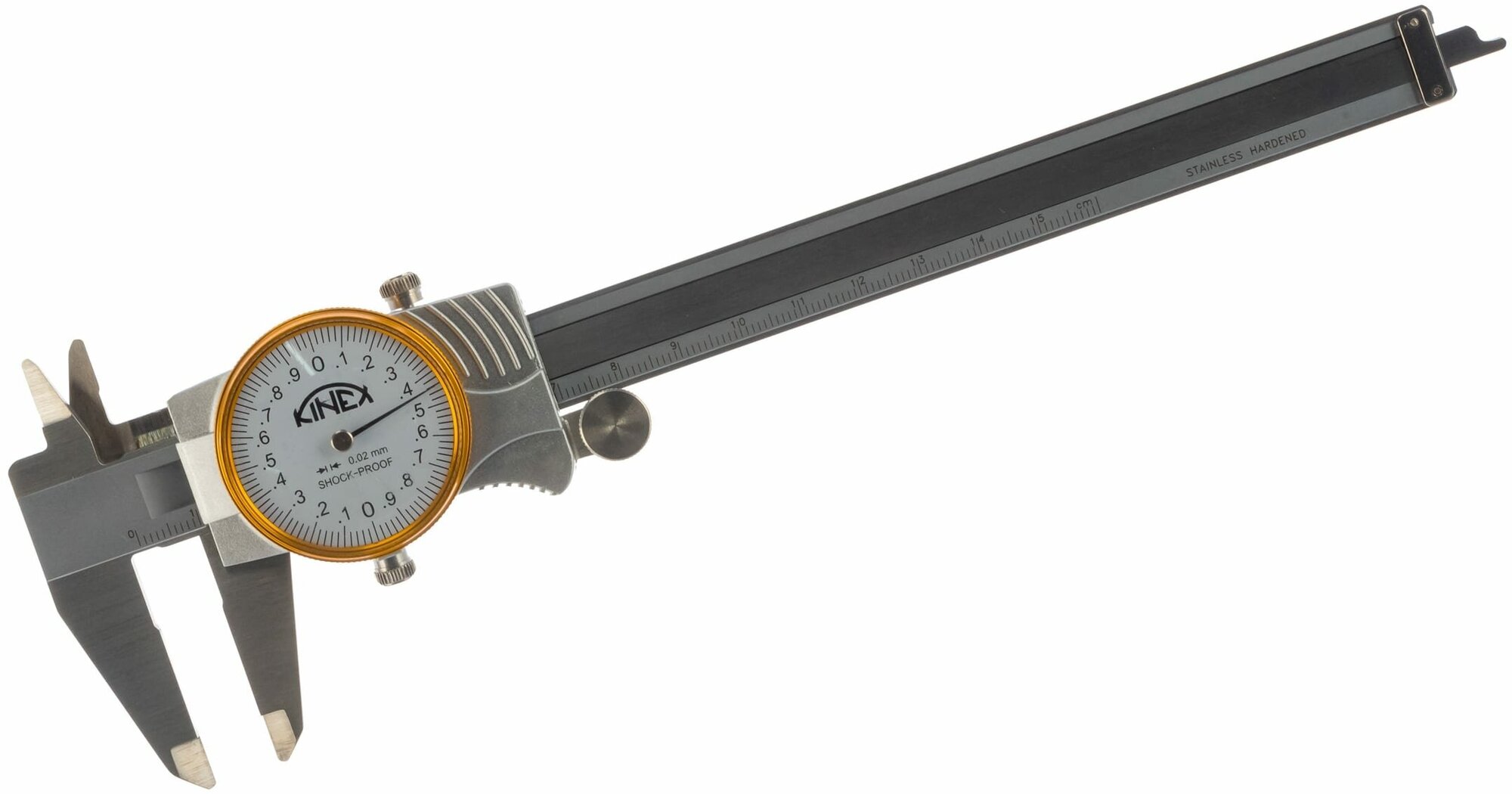 Штангенциркуль стрелочный KINEX (6013-02-150) 150/40мм, деление 0.02мм, с глубиномером