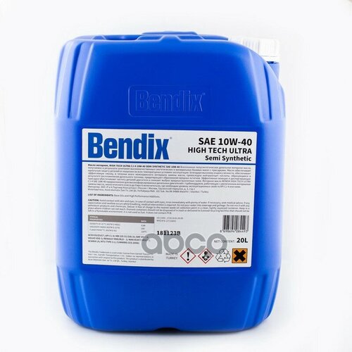 BENDIX Масло Моторное Bendix High Tech Ultra Truck 10W-40 Полусинтетическое 20 Л 181123B