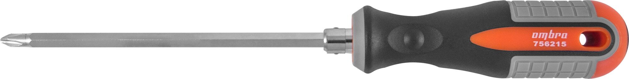 Отвертка стрежневая двусторонняя round grip, рн2, sl6x150 мм Ombra 756215