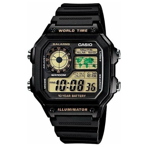 Наручные часы CASIO Collection, черный ремень для часов casio collection ae 1200wh ae 1300wh w 216h f 108wh 10365960