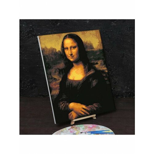 фото Картина по номерам на холсте с подрамником «мона лиза» леонардо да винчи 40х50 см школа талантов