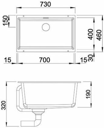 Кухонная мойка Blanco Subline 700-U под столешницу - фотография № 2