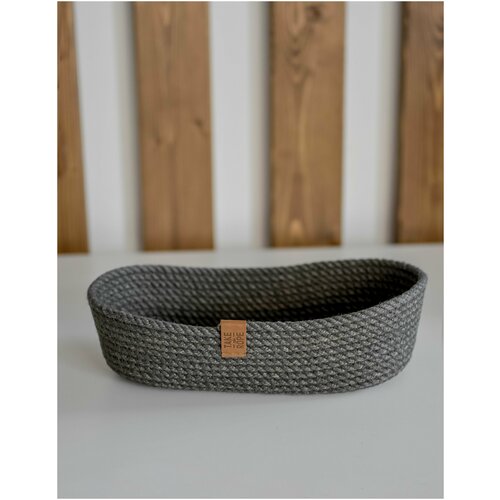 Хлебница плетеная без крышки TAKE the ROPE Д-31см Ш-13см В-8см, из джута