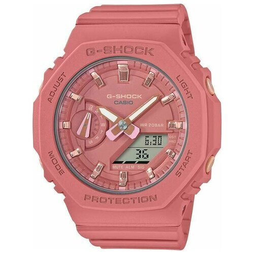 фото Наручные часы casio японские наручные часы casio g-shock gma-s2100-4a2, коралловый