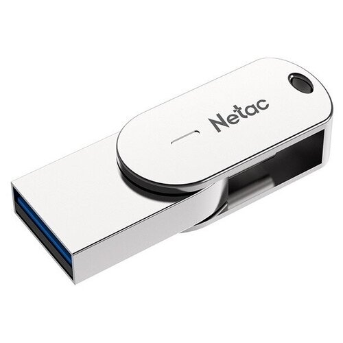 Флешка USB 3.0 Netac NT03U785C-064G-30PN, 64 ГБ, серебристая