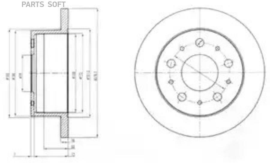 DELPHI BG4099 Диск тормозной 2шт в упаковке