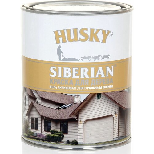 Антисептик для дерева HUSKY Siberian 0,9 л белый полуматовый антисептик для дерева husky siberian 0 9 л калужница полуматовый