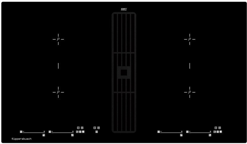 Kuppersbusch Индукционная варочная панель с вытяжкой Kuppersbusch KMI 9800.0 SR - фотография № 2